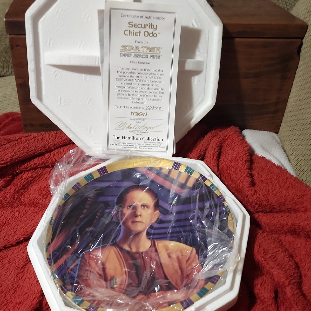 Star Trek Security Chief Odo Collector's Plate.